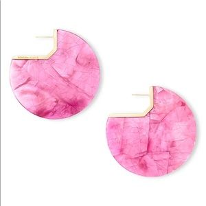 KENDRA SCOTT Kai Earrings in Gold & Pink MOP NWT